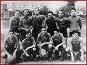 En Las Llanas. 7-2-1945. J.M. Pasarin, E. Santin, J. Barcos, F. Zubimendi, B. Ibanez, Santi, L. Vallejo, J. Gago, F. Gomez, V. Amezaga, J.M. Echauri.